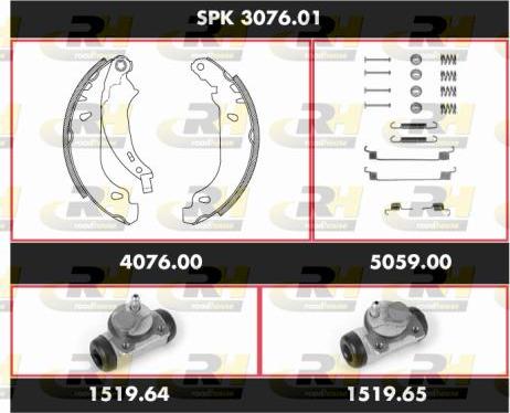 Roadhouse SPK 3076.01 - Комплект гальм, барабанний механізм autozip.com.ua