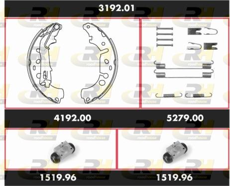 Roadhouse SPK3192.01 - Комплект гальм, барабанний механізм autozip.com.ua