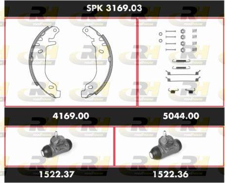 Roadhouse SPK 3169.03 - Комплект гальм, барабанний механізм autozip.com.ua