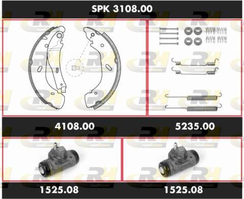 Roadhouse SPK 3108.00 - Комплект гальм, барабанний механізм autozip.com.ua