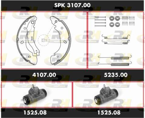 Roadhouse SPK 3107.00 - Комплект гальм, барабанний механізм autozip.com.ua