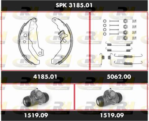 Roadhouse SPK 3185.01 - Комплект гальм, барабанний механізм autozip.com.ua