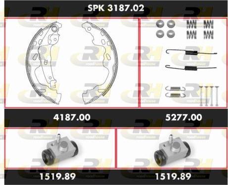 Roadhouse SPK 3187.02 - Комплект гальм, барабанний механізм autozip.com.ua