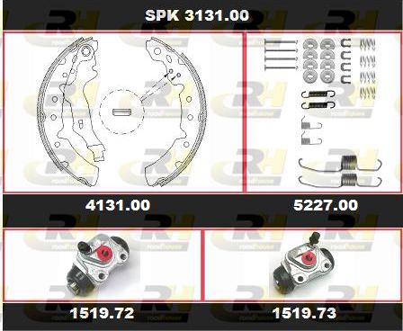 Roadhouse SPK 3131.00 - Комплект гальм, барабанний механізм autozip.com.ua