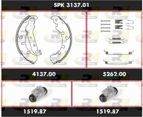 Roadhouse SPK 3137.01 - Комплект гальм, барабанний механізм autozip.com.ua