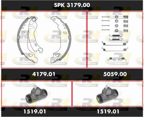 Roadhouse SPK 3179.00 - Комплект гальм, барабанний механізм autozip.com.ua