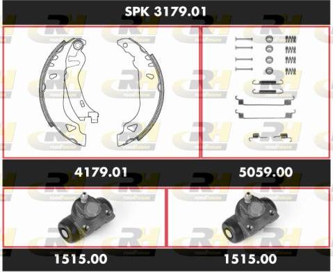 Roadhouse SPK 3179.01 - Комплект гальм, барабанний механізм autozip.com.ua