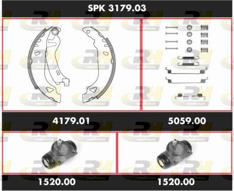 Roadhouse SPK 3179.03 - Комплект гальм, барабанний механізм autozip.com.ua