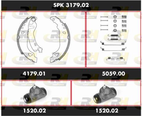 Roadhouse SPK 3179.02 - Комплект гальм, барабанний механізм autozip.com.ua