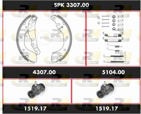 Roadhouse SPK 3307.00 - Комплект гальм, барабанний механізм autozip.com.ua