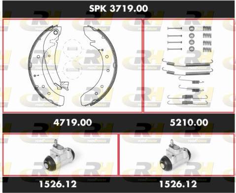 Roadhouse SPK 3719.00 - Комплект гальм, барабанний механізм autozip.com.ua