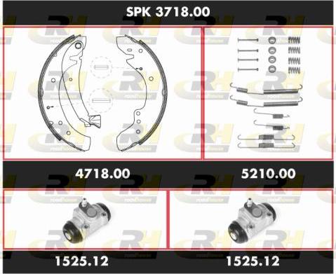 Roadhouse SPK 3718.00 - Комплект гальм, барабанний механізм autozip.com.ua