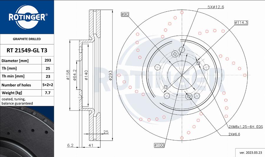 Rotinger RT 21549-GL T3 - Гальмівний диск autozip.com.ua