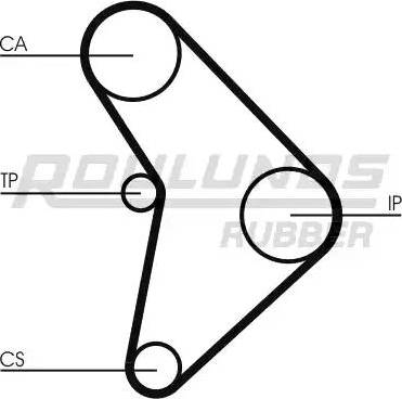 Roulunds Rubber RR1395 - Ремінь ГРМ autozip.com.ua