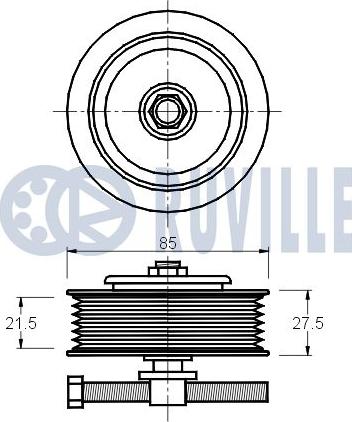 Ruville 540969 - Натягувач ременя, клинові зуб. autozip.com.ua