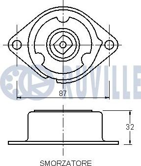 Ruville 540904 - Натягувач ременя, клинові зуб. autozip.com.ua