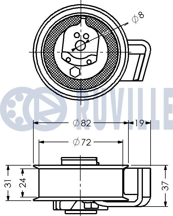 Ruville 540914 - Натяжна ролик, ремінь ГРМ autozip.com.ua