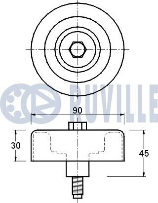 Ruville 540915 - Паразитний / провідний ролик, поліклиновий ремінь autozip.com.ua