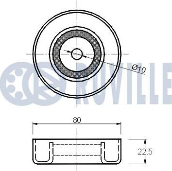 Ruville 540447 - Паразитний / провідний ролик, поліклиновий ремінь autozip.com.ua