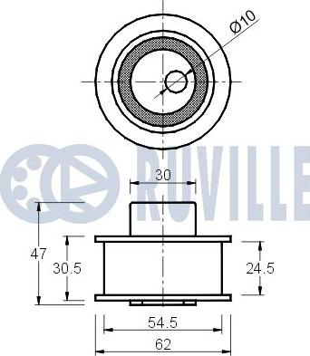 Ruville 540468 - Натяжний ролик, ремінь ГРМ autozip.com.ua
