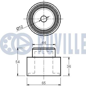 Ruville 540463 - Паразитний / Провідний ролик, зубчастий ремінь autozip.com.ua