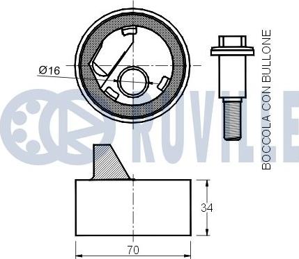 Ruville 540410 - Натяжна ролик, ремінь ГРМ autozip.com.ua