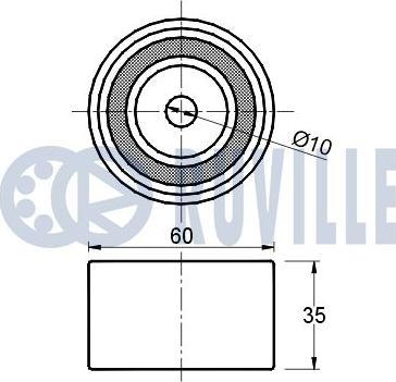 Ruville 540413 - Паразитний / Провідний ролик, зубчастий ремінь autozip.com.ua