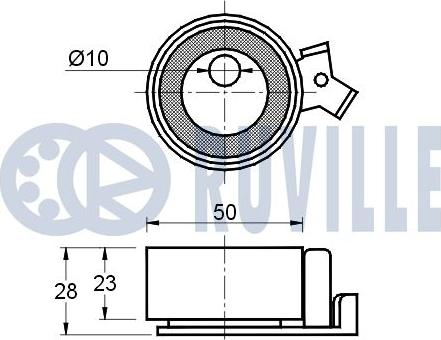 Ruville 540480 - Натягувач ременя, клинові зуб. autozip.com.ua