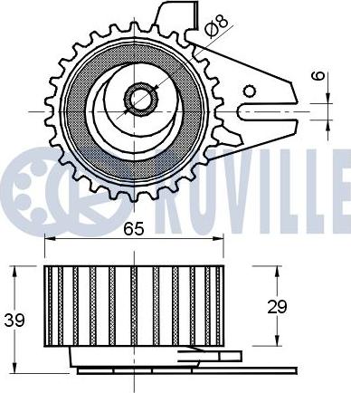 Ruville 540482 - Натяжна ролик, ремінь ГРМ autozip.com.ua