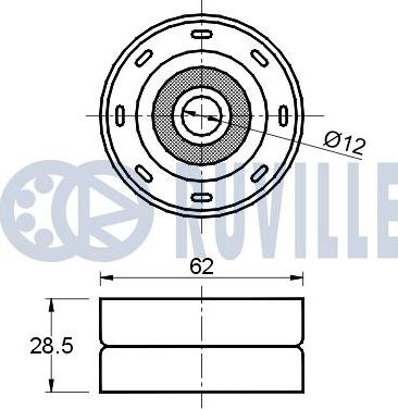 Ruville 540421 - Паразитний / Провідний ролик, зубчастий ремінь autozip.com.ua