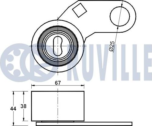 Ruville 540427 - Натяжна ролик, ремінь ГРМ autozip.com.ua