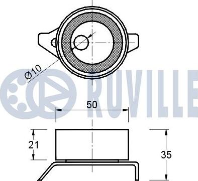 Ruville 540477 - Натяжна ролик, ремінь ГРМ autozip.com.ua