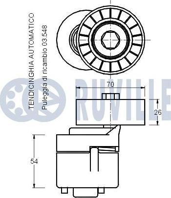 Ruville 540541 - Натягувач ременя, клинові зуб. autozip.com.ua