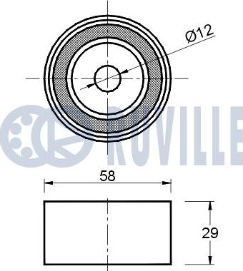 Ruville 540565 - Паразитний / Провідний ролик, зубчастий ремінь autozip.com.ua