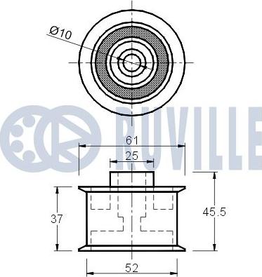 Ruville 540509 - Паразитний / Провідний ролик, зубчастий ремінь autozip.com.ua