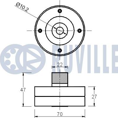 Ruville 540512 - Паразитний / провідний ролик, поліклиновий ремінь autozip.com.ua