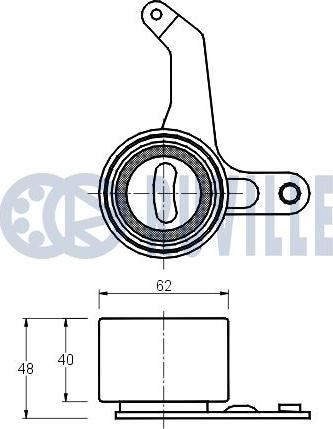 Ruville 540660 - Натяжна ролик, ремінь ГРМ autozip.com.ua