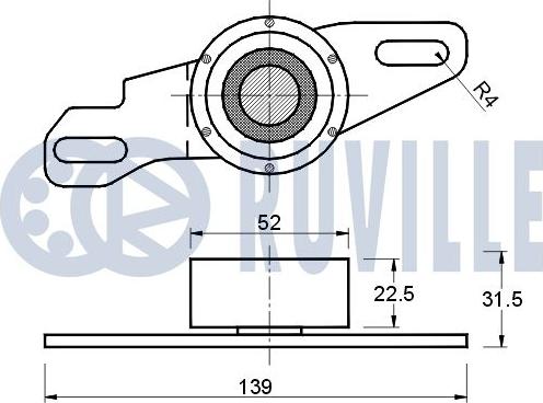 Ruville 540663 - Натяжна ролик, ремінь ГРМ autozip.com.ua