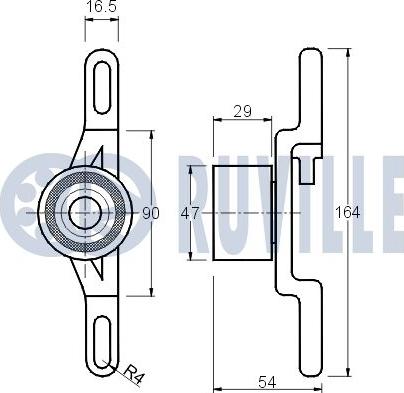 Ruville 540045 - Натяжна ролик, ремінь ГРМ autozip.com.ua