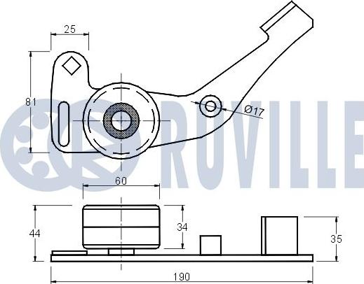 Ruville 540040 - Натяжний ролик, ремінь ГРМ autozip.com.ua