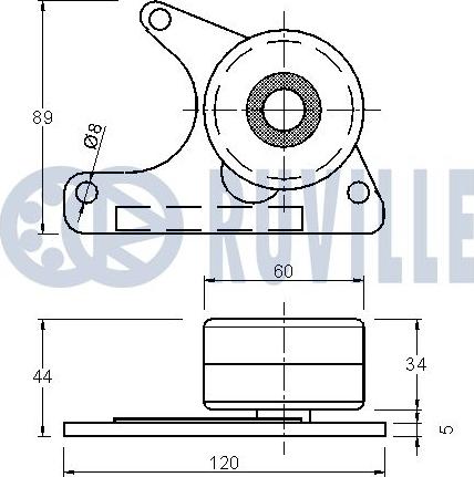 Ruville 540041 - Паразитний / Провідний ролик, зубчастий ремінь autozip.com.ua