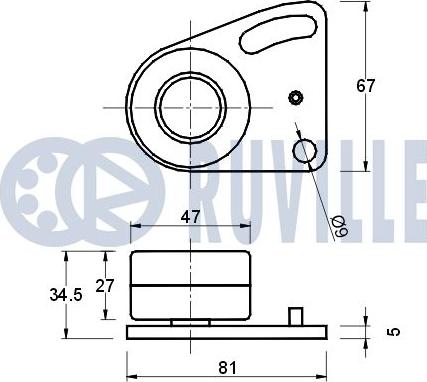 Ruville 540051 - Натяжна ролик, ремінь ГРМ autozip.com.ua