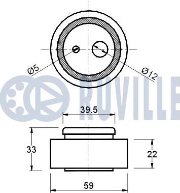 Ruville 540069 - Натяжний ролик, ремінь ГРМ autozip.com.ua