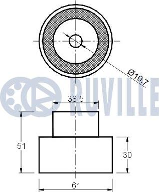 Ruville 540060 - Паразитний / Провідний ролик, зубчастий ремінь autozip.com.ua