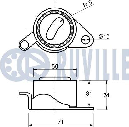 Ruville 540079 - Натяжний ролик, ремінь ГРМ autozip.com.ua