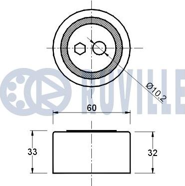 Ruville 540076 - Паразитний / Провідний ролик, зубчастий ремінь autozip.com.ua