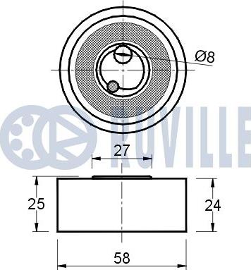 Ruville 540199 - Натяжна ролик, ремінь ГРМ autozip.com.ua