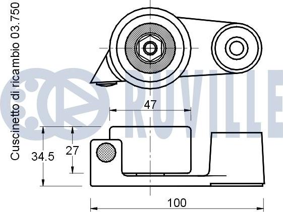 Ruville 540194 - Натяжна ролик, ремінь ГРМ autozip.com.ua