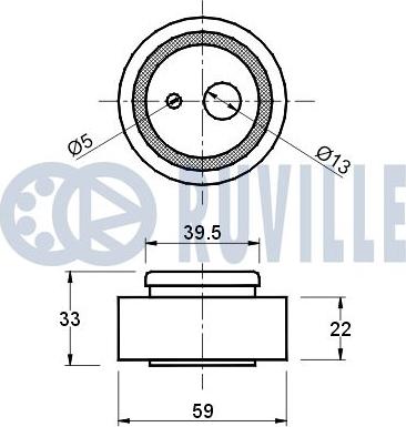 Ruville 540163 - Натяжна ролик, ремінь ГРМ autozip.com.ua