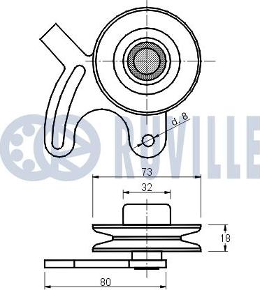 Ruville 540105 - Натягувач ременя, клинові зуб. autozip.com.ua